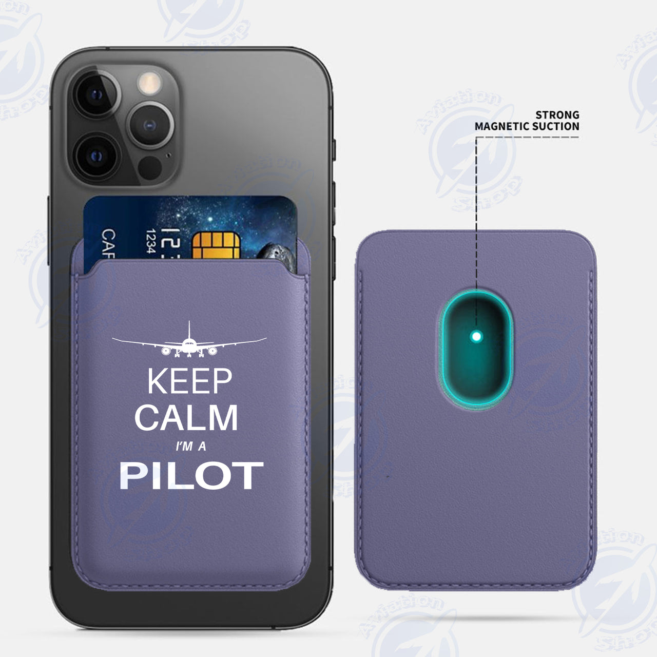Pilot (777 Silhouette) iPhone Cases Magnetic Card Wallet