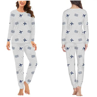 Thumbnail for Querétaro Intercontinental Airport (QRO) Pajamas - Women Pajamas - Light Gray