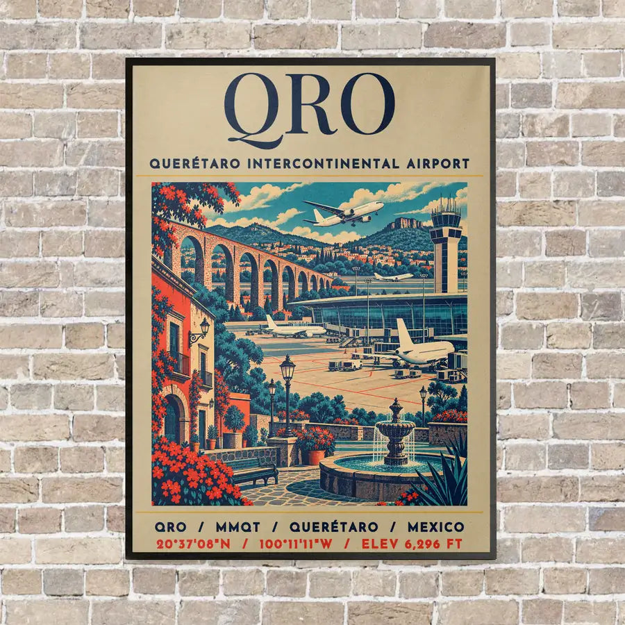 QRO - Poster - Canvas Framed - Beige
