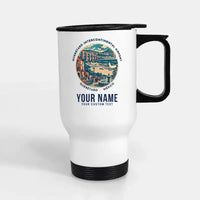 Thumbnail for Querétaro Intercontinental Airport (QRO) Travel Mugs - Badge + Name - Stainless Steel with Holder - White
