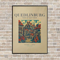Thumbnail for QUEDLINBURG - Poster - Canvas Framed - Beige