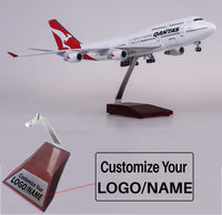 Thumbnail for Side view of Qantas Airlines Boeing 747 Airplane Model (1/160 Scale - 47CM) aviation LED model airplane in diecast metal with.