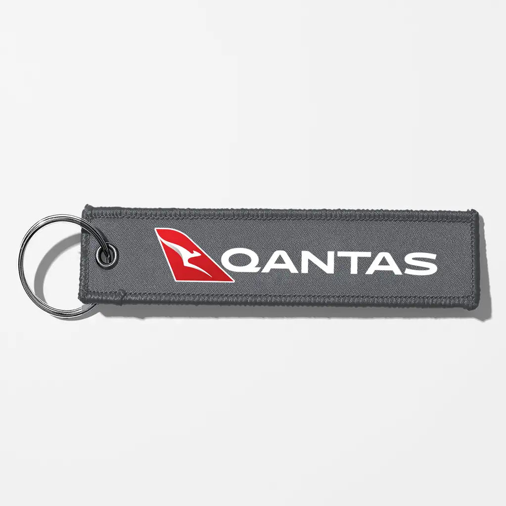 Qantas Cabin Crew & Staff Tag Key Chains - Gray