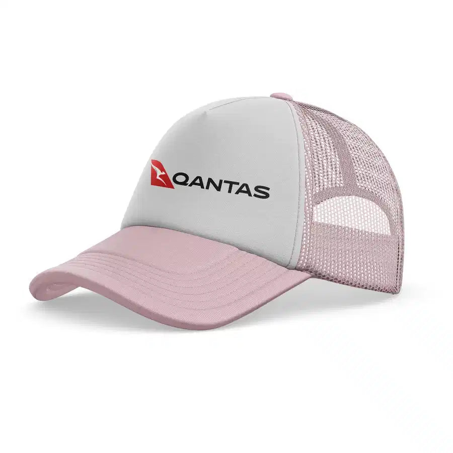 Qantas Airways Airlines trucker cap - light pink