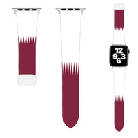 Thumbnail for Qatar Flag Designed Soft Silicone Apple Watch Bands