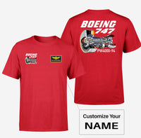 Thumbnail for Boeing 747 & PW4000-94 Engine Designed Double-Side T-Shirts