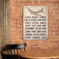 Thumbnail for Open Road Brands Pilot Code Phonetic Alphabet  Metal Sign