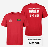 Thumbnail for Embraer E-190 & Plane Designed Double-Side T-Shirts - view 14