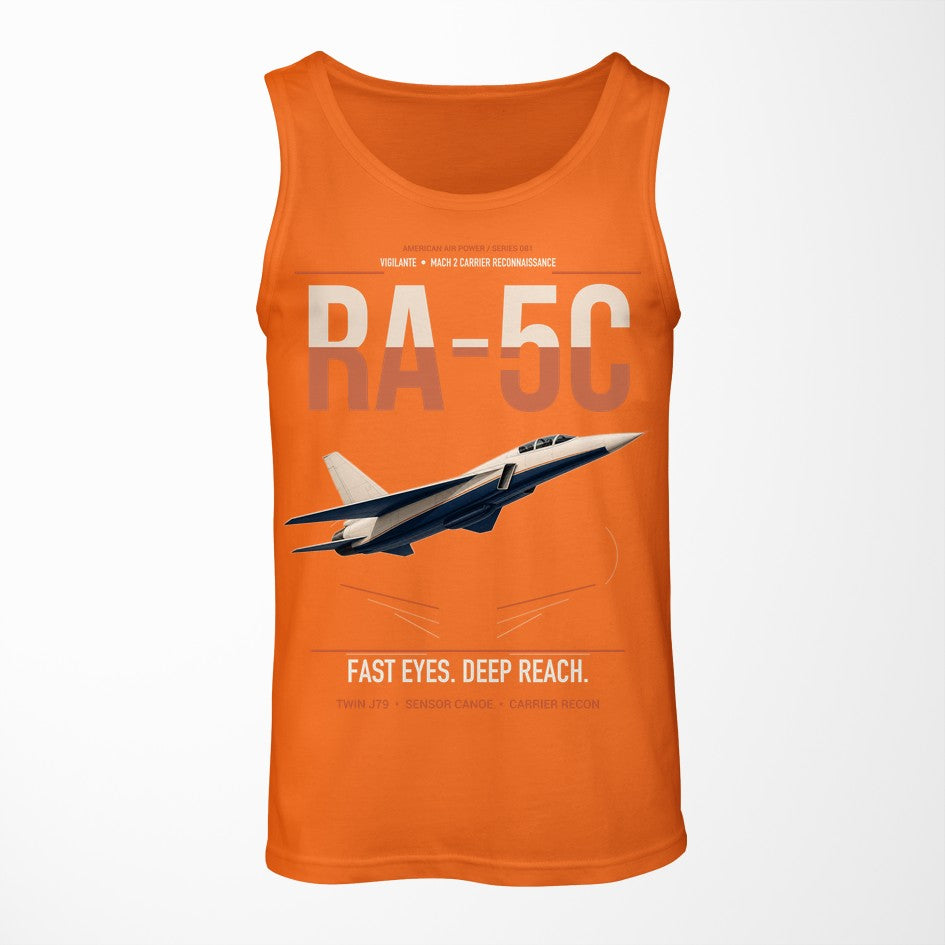RA-5C Vigilante design on orange tank top