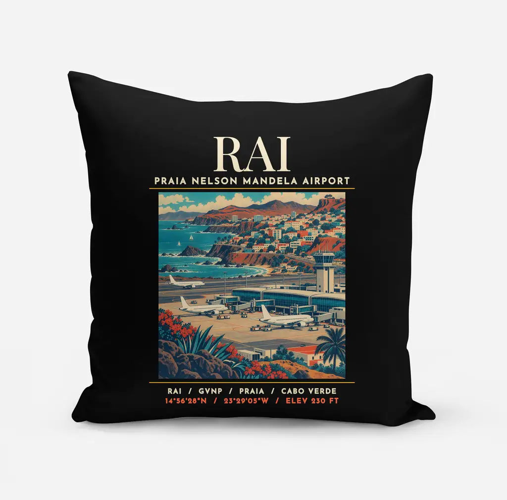 RAI - Poster - Pillow - Black