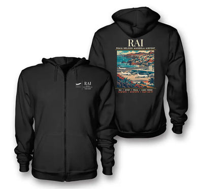 RAI - Poster - Zipped Hoodie - Black