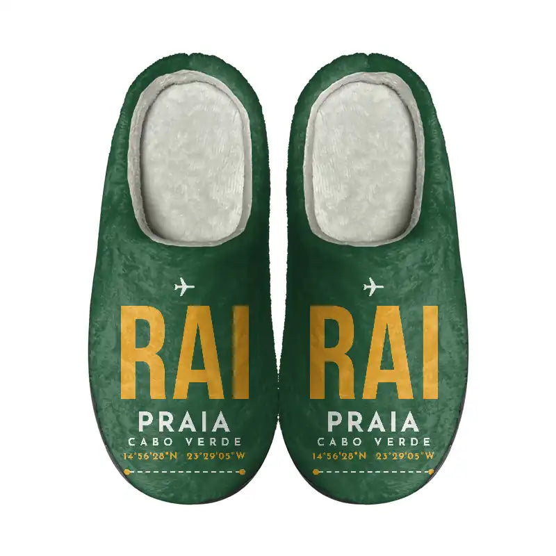 Praia Nelson Mandela International Airport (RAI) Slippers & Flip Flops - Slippers - Cotton - Code - Same - Green