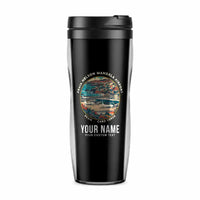 Thumbnail for Praia Nelson Mandela International Airport (RAI) Travel Mugs - Badge + Name - Plastic (No Holder) - Black