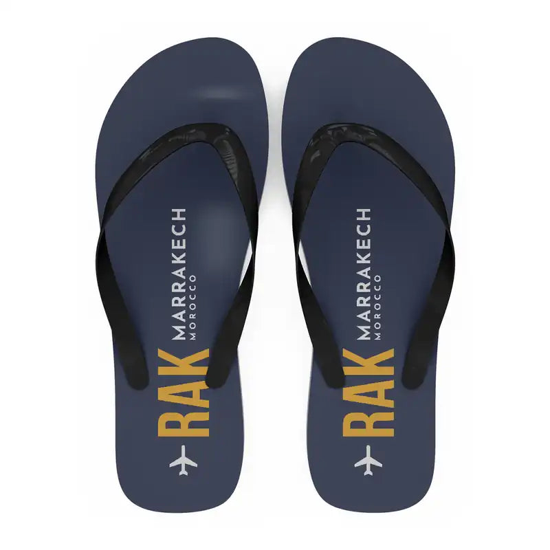 Marrakech Menara Airport (RAK) Slippers & Flip Flops - Slippers - Flip Flops - Code - Navy Blue