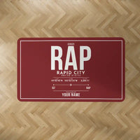 Thumbnail for Rapid City Regional Airport (RAP) Carpets - Carpet Rectangle - ID Tag + Name - Dark Red