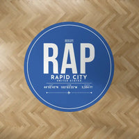 Thumbnail for Rapid City Regional Airport (RAP) Carpets - Carpet Round - ID Tag - Blue