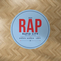 Thumbnail for Rapid City Regional Airport (RAP) Carpets - Carpet Round - ID Tag - Light Blue