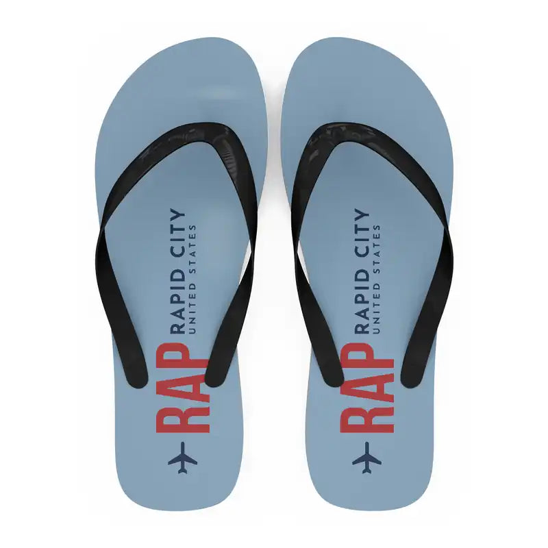 Rapid City Regional Airport (RAP) Slippers & Flip Flops - Slippers - Flip Flops - Code - Light Blue