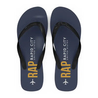 Thumbnail for Rapid City Regional Airport (RAP) Slippers & Flip Flops - Slippers - Flip Flops - Code - Navy Blue