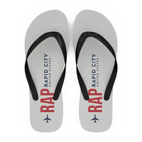Thumbnail for Rapid City Regional Airport (RAP) Slippers & Flip Flops - Slippers - Flip Flops - Code - White