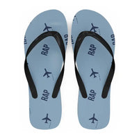 Thumbnail for Rapid City Regional Airport (RAP) Slippers & Flip Flops - Slippers - Flip Flops - Pattern - Light Blue