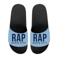 Thumbnail for Rapid City Regional Airport (RAP) Slippers & Flip Flops - Slippers - Sport - Code - Light Blue