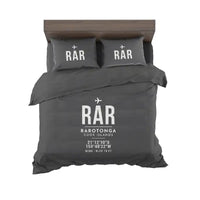 Thumbnail for Rarotonga International Airport (RAR) Bedding Sets & Blankets - Bedding Set - ID Tag - Black