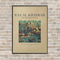 Thumbnail for RAS AL KHAIMAH - Poster - Canvas Framed - Beige
