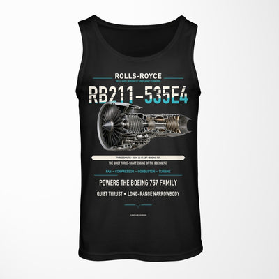 RB211-535E4 design on black tank top