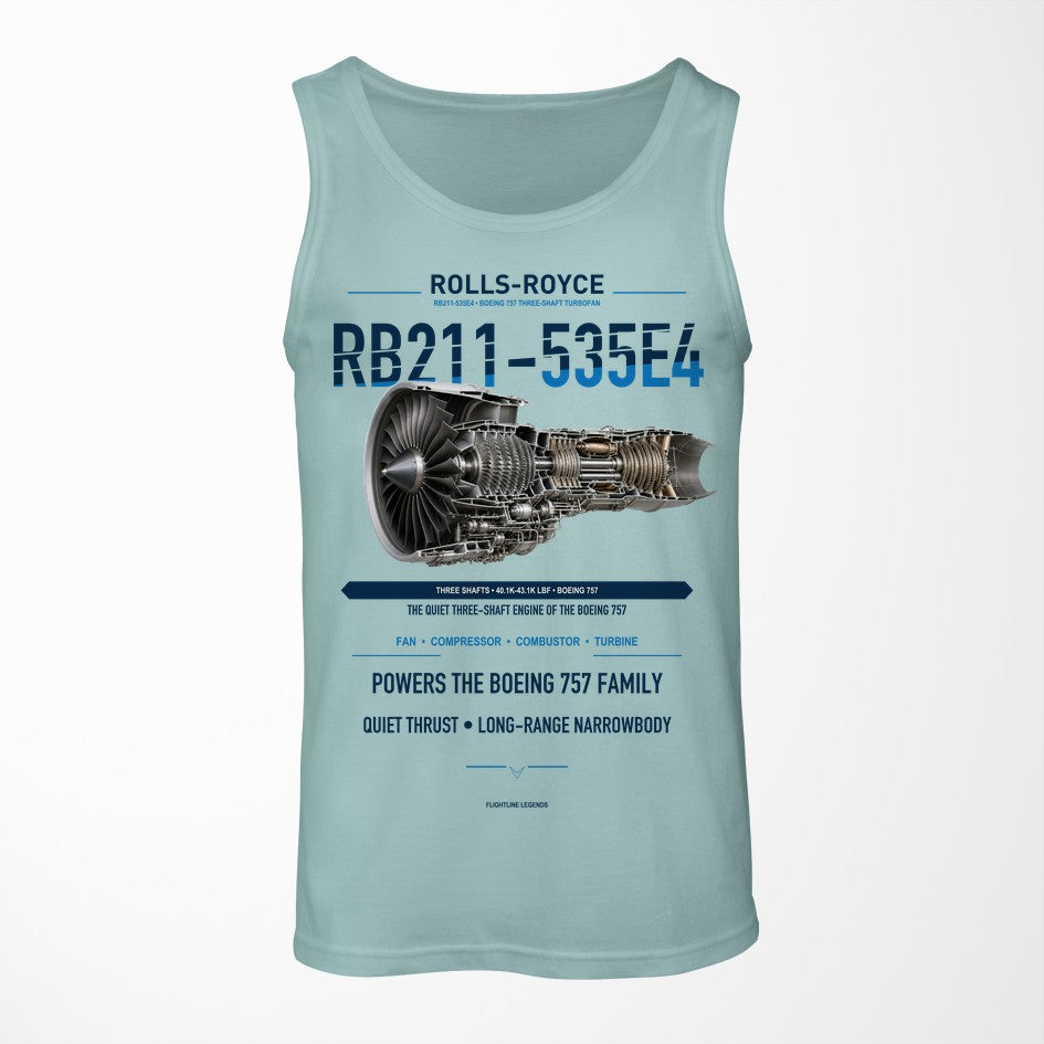 RB211-535E4 design on light green tank top