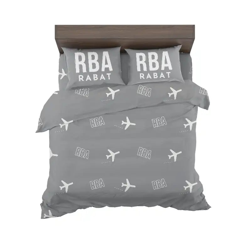 Rabat-Salé Airport (RBA) Bedding Sets & Blankets - Bedding Set - Pattern - Gray