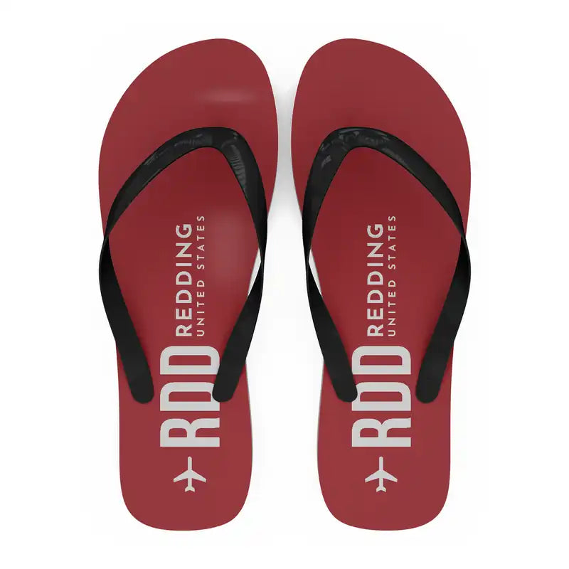 Redding Regional Airport (RDD) Slippers & Flip Flops - Slippers - Flip Flops - Code - Red