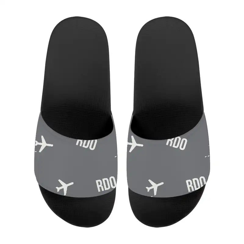 Radom Airport (RDO) Slippers & Flip Flops - Slippers - Sport - Pattern - Gray
