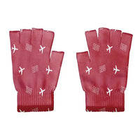 Thumbnail for Raleigh-Durham International Airport (RDU) Gloves - Gloves - Cut - Pattern - Red