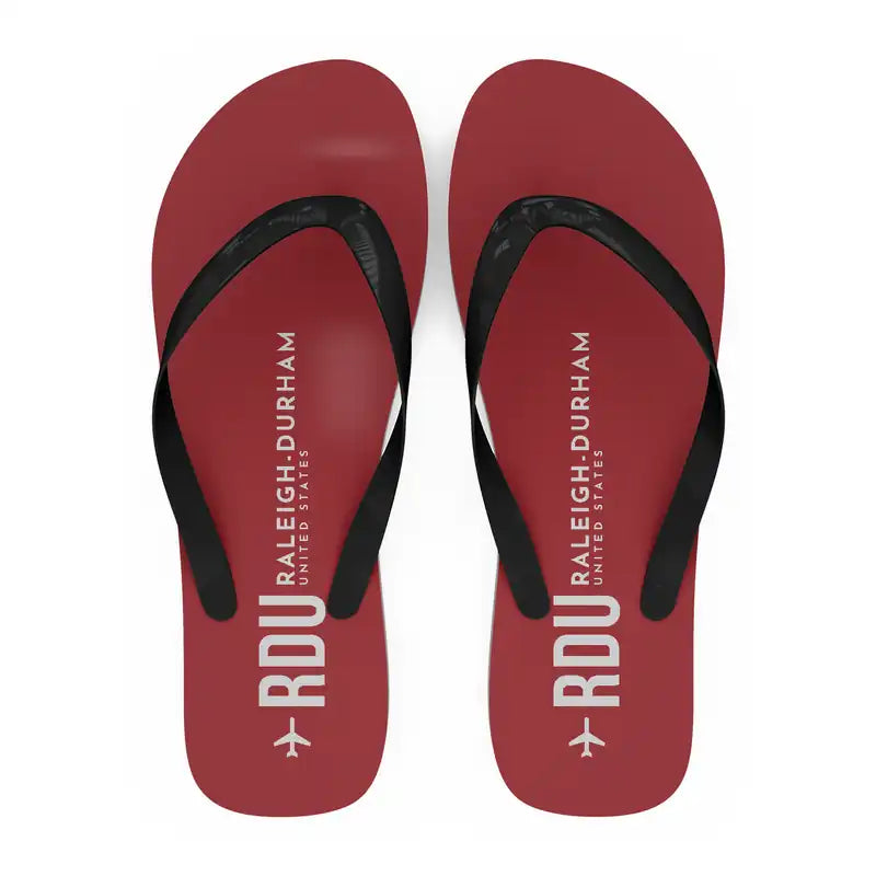 Raleigh-Durham International Airport (RDU) Slippers & Flip Flops - Slippers - Flip Flops - Code - Red