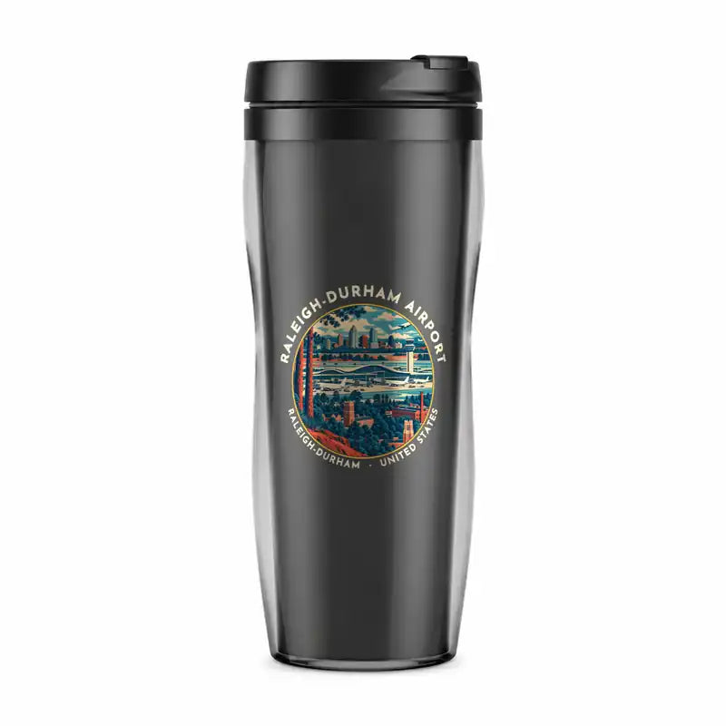 Raleigh-Durham International Airport (RDU) Travel Mugs - Badge - Plastic (No Holder) - Gray