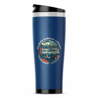 Thumbnail for Raleigh-Durham International Airport (RDU) Travel Mugs - Badge - Stainless Steel (No Holder) - Blue