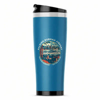 Thumbnail for Raleigh-Durham International Airport (RDU) Travel Mugs - Badge - Stainless Steel (No Holder) - Light Blue