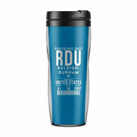 Thumbnail for Raleigh-Durham International Airport (RDU) Travel Mugs - Boarding Pass - Plastic (No Holder) - Light Blue