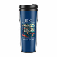 Thumbnail for Raleigh-Durham International Airport (RDU) Travel Mugs - Poster - Plastic (No Holder) - Blue