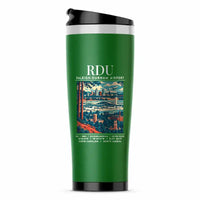 Thumbnail for Raleigh-Durham International Airport (RDU) Travel Mugs - Poster - Stainless Steel (No Holder) - Green