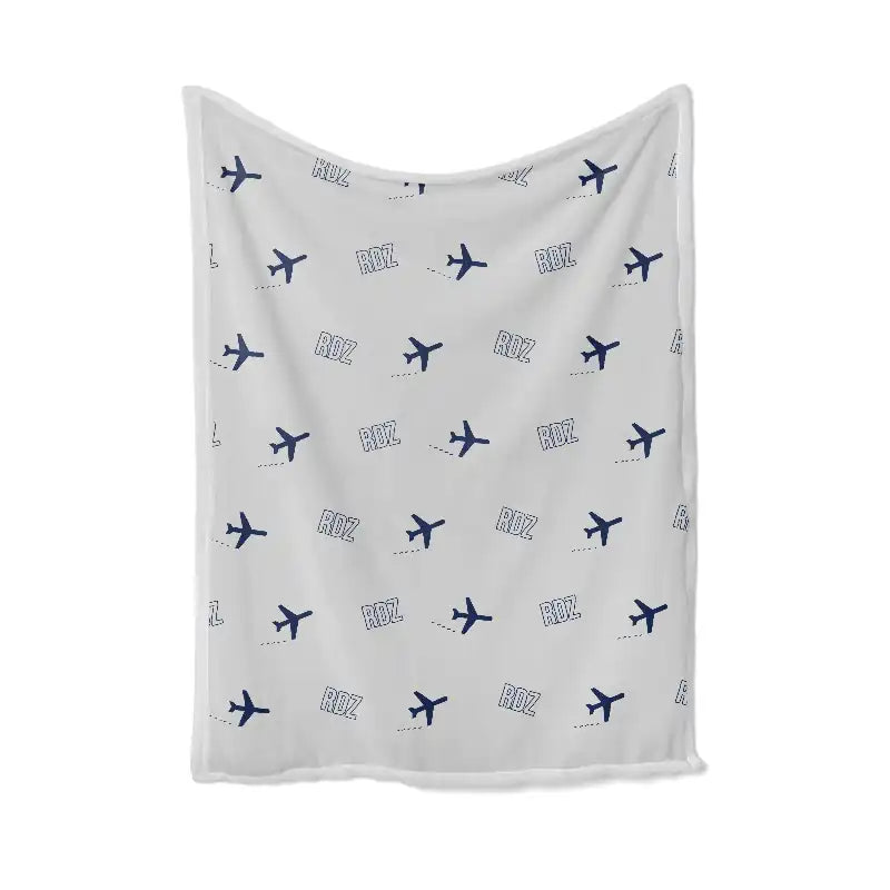 Rodez–Aveyron Airport (RDZ) Bedding Sets & Blankets - Blanket - Pattern - Light Gray