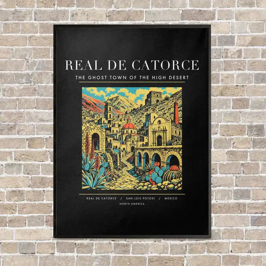 REAL DE CATORCE - Poster - Canvas Framed - Black