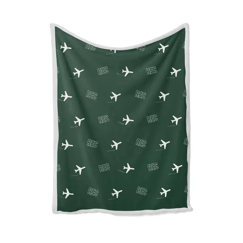 Guararapes-Gilberto Freyre International Airport (REC) Bedding Sets & Blankets - Blanket - Pattern - Dark Green
