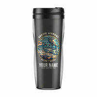 Thumbnail for Guararapes-Gilberto Freyre International Airport (REC) Travel Mugs - Badge + Name - Plastic (No Holder) - Gray