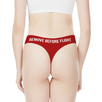 Thumbnail for Remove Before Flight Designed Women T-back & Thongs