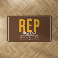 Thumbnail for Siem Reap International Airport (REP) Carpets - Carpet Rectangle - ID Tag - Brown