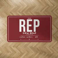 Thumbnail for Siem Reap International Airport (REP) Carpets - Carpet Rectangle - ID Tag - Dark Red