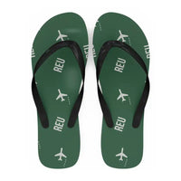 Thumbnail for Reus Airport (REU) Slippers & Flip Flops - Slippers - Flip Flops - Pattern - Green