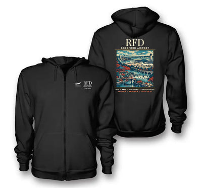 RFD - Poster - Zipped Hoodie - Black